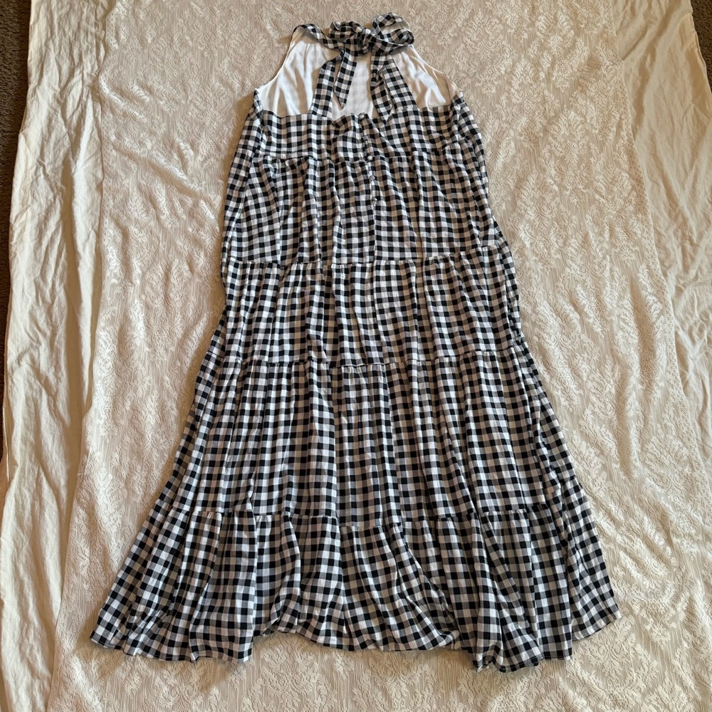 Torrid gingham halter tie tiered maxi dress - Picture 10 of 10